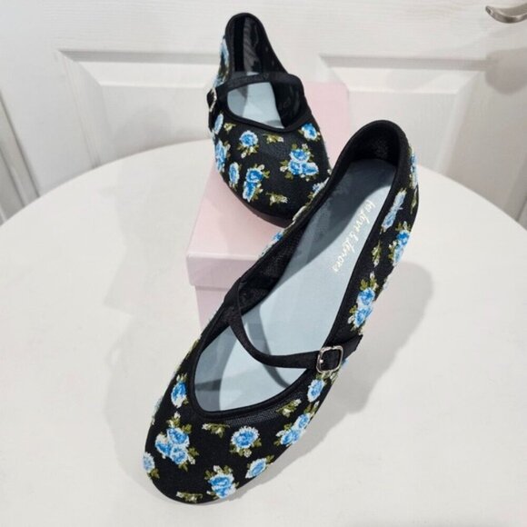 For Love & Lemons Evelyn Embroidered Ballet Flats - Picture 3 of 10